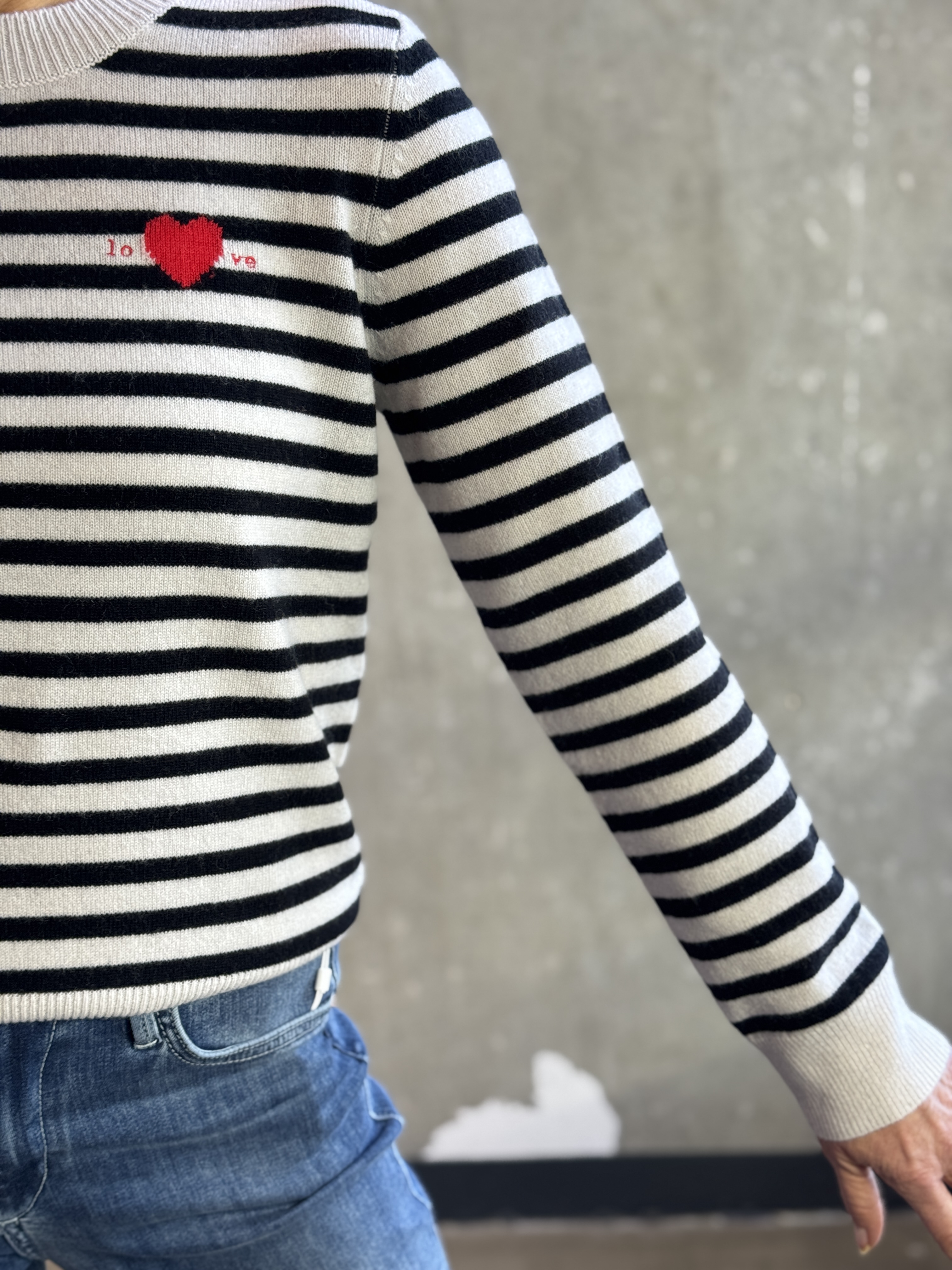 LOVE FUTURE Pullover Ringel