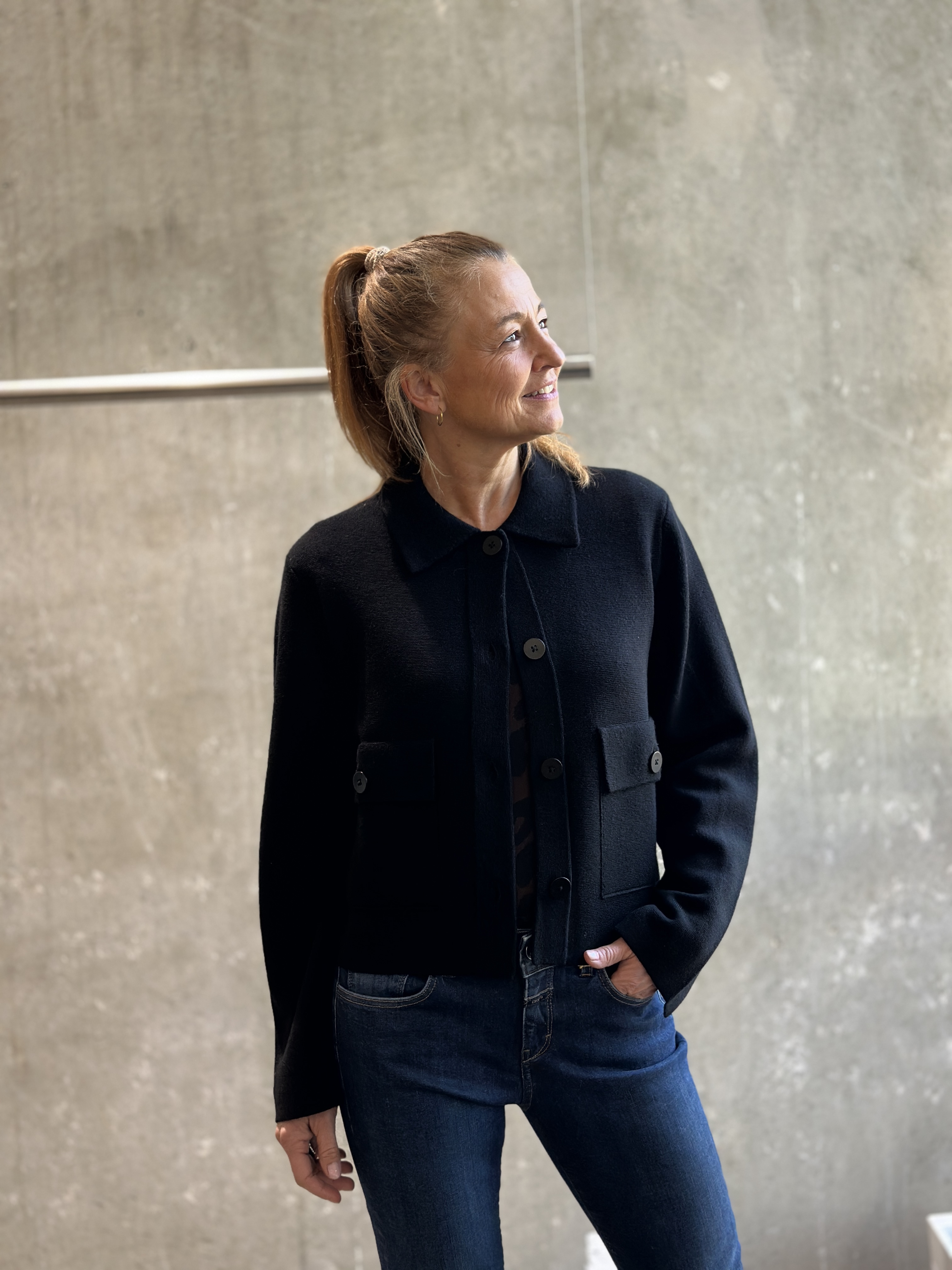 HANDMADE Cardigan/Pullover black