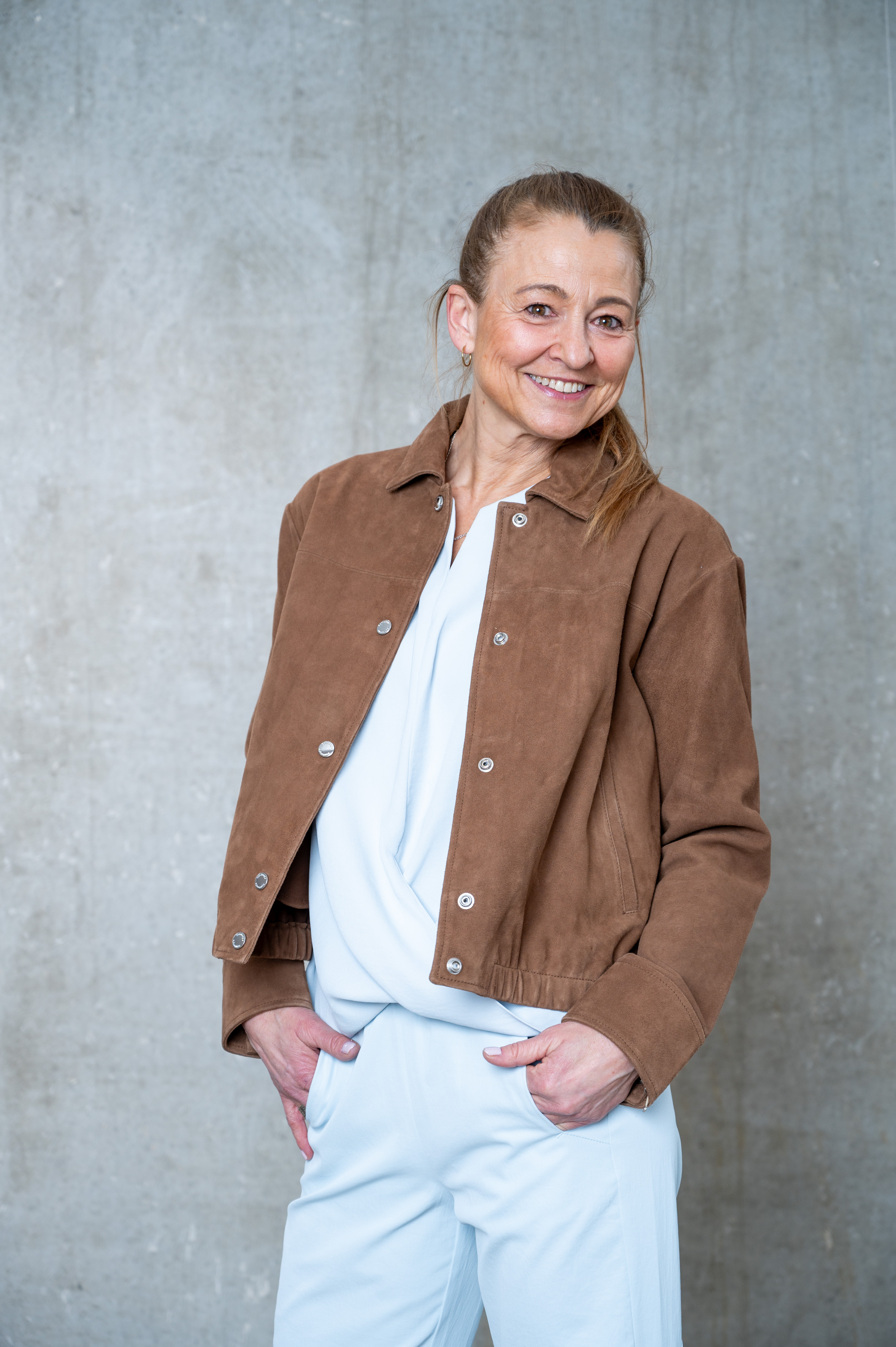 BOMBOOGIE Lederjacke cognac