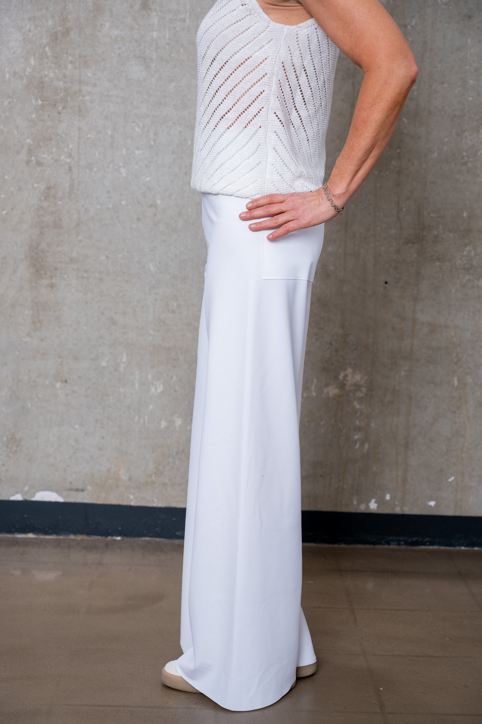 SASSENBACH_Style Hose Cordula kreide & weiss