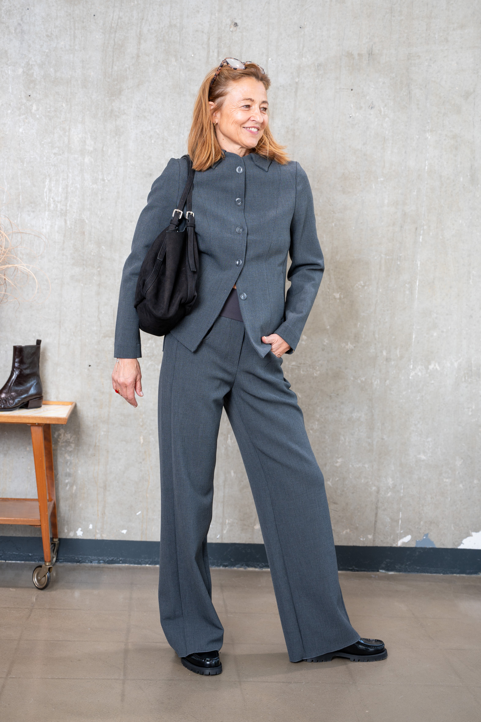 ANIA SCHIERHOLT Hose 3384/69 anthra2