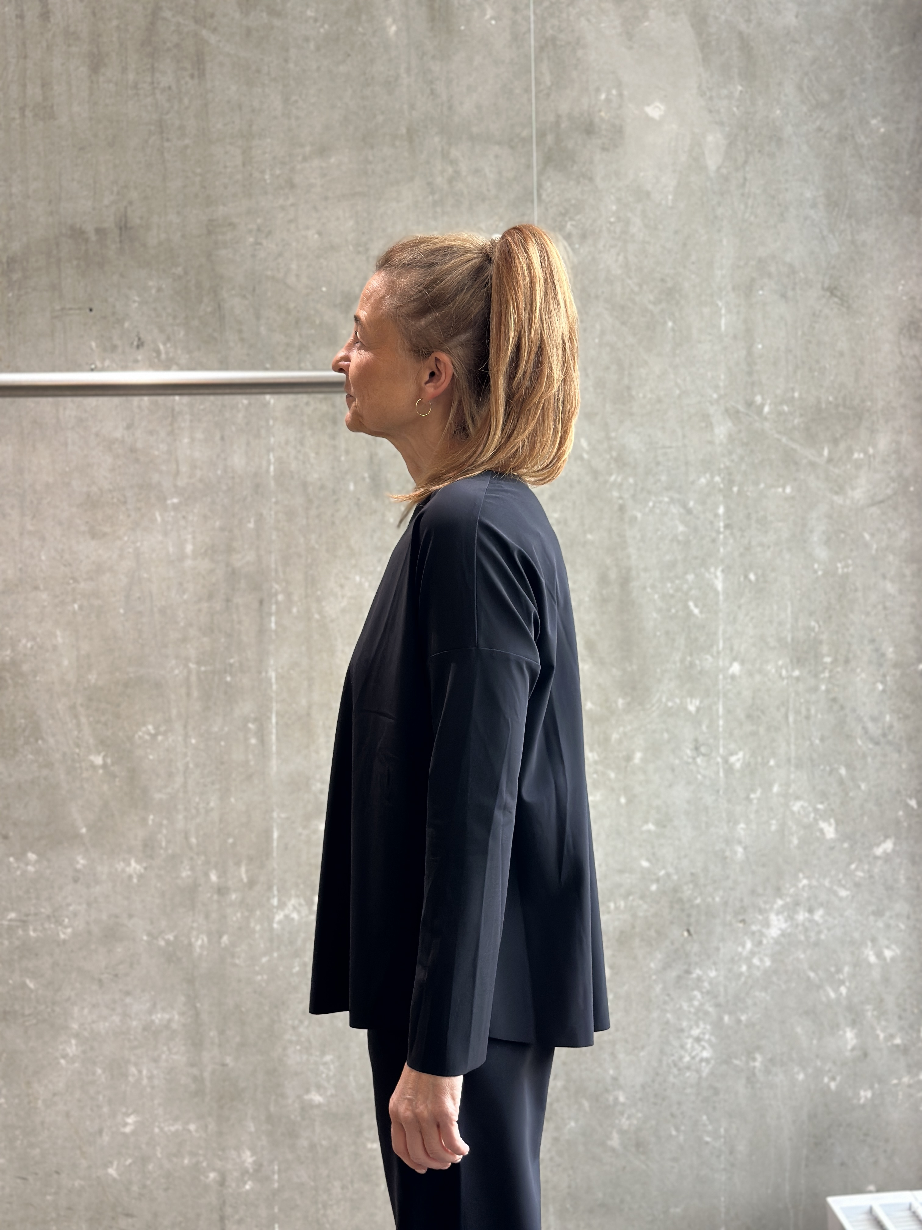 SASSENBACH Style Bluse  LUNATE schwarz & blau (342)