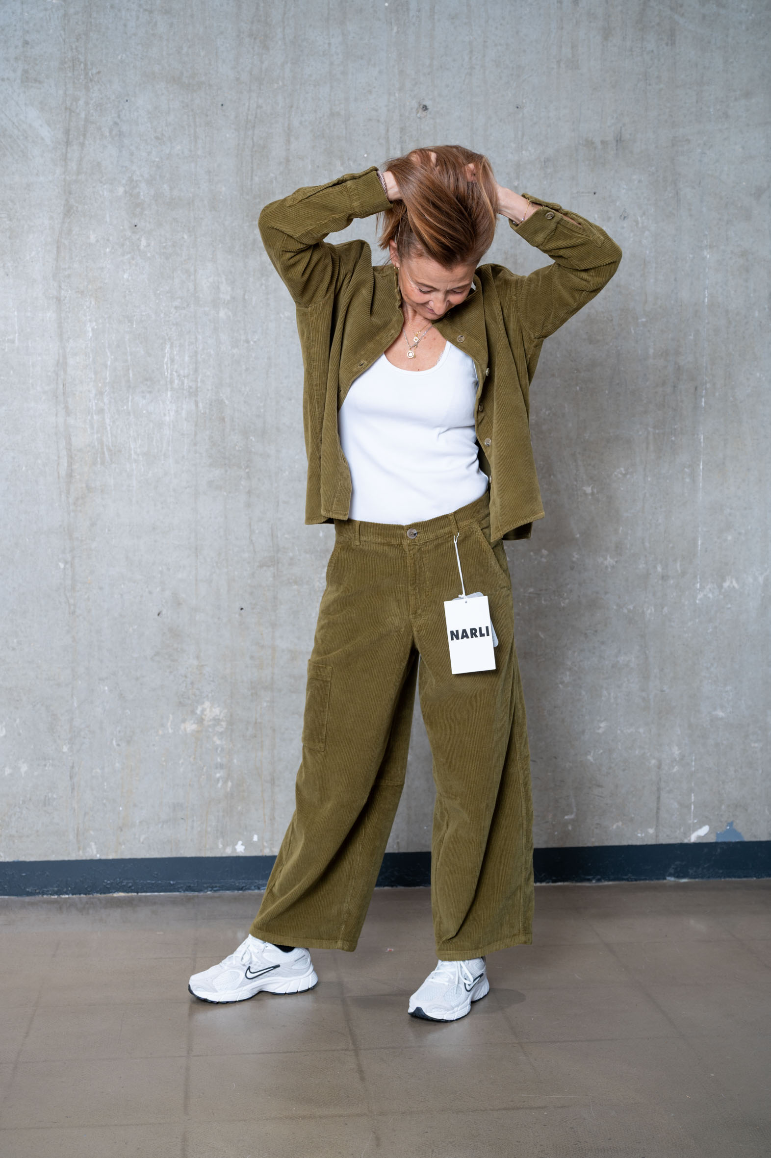 NARLI CARGO-Cord-Hose night & khaki 38-800 