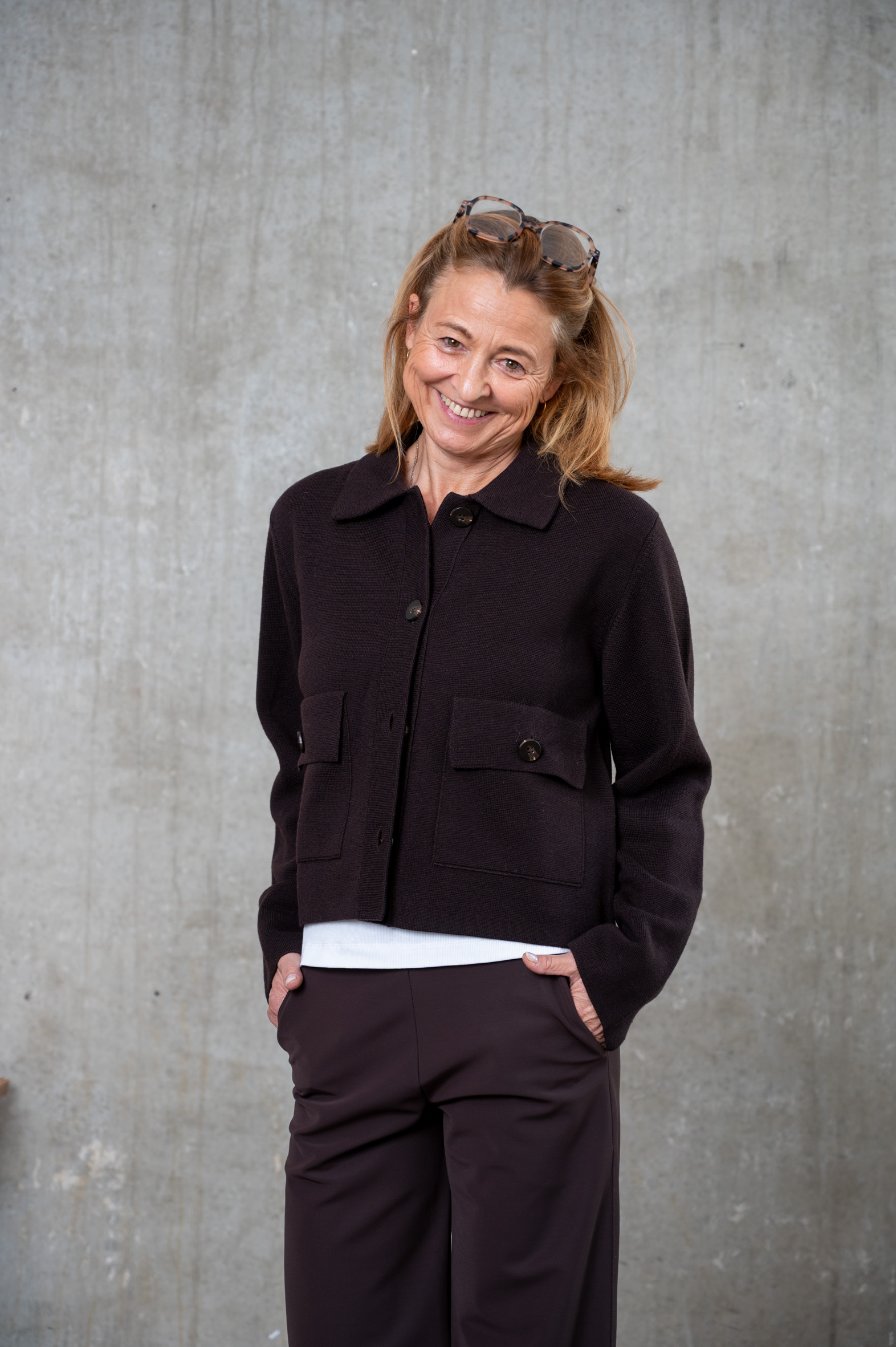 HANDMADE Cardigan braun (black chocolate)