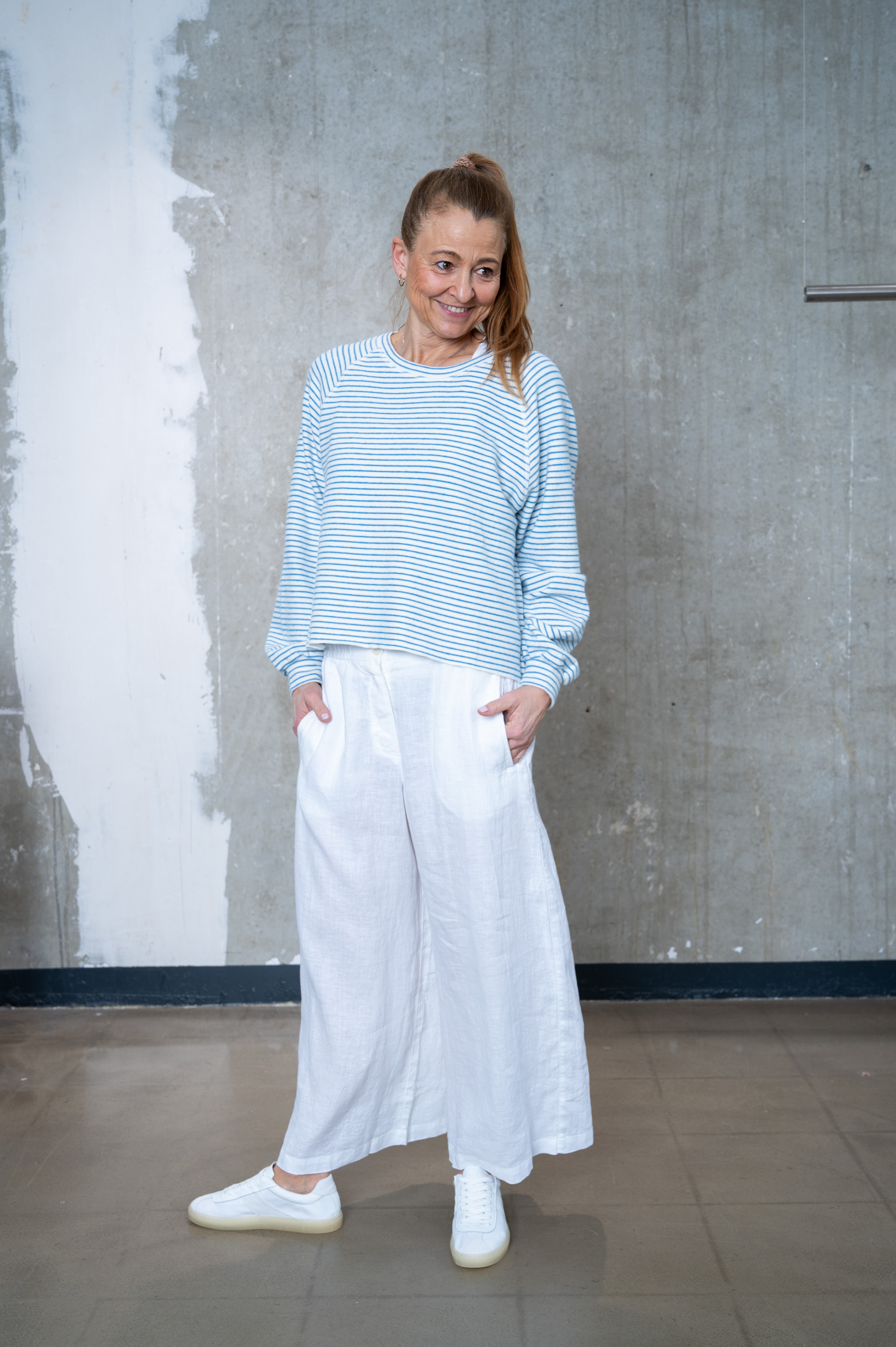 NARLI Sweat blue stripe