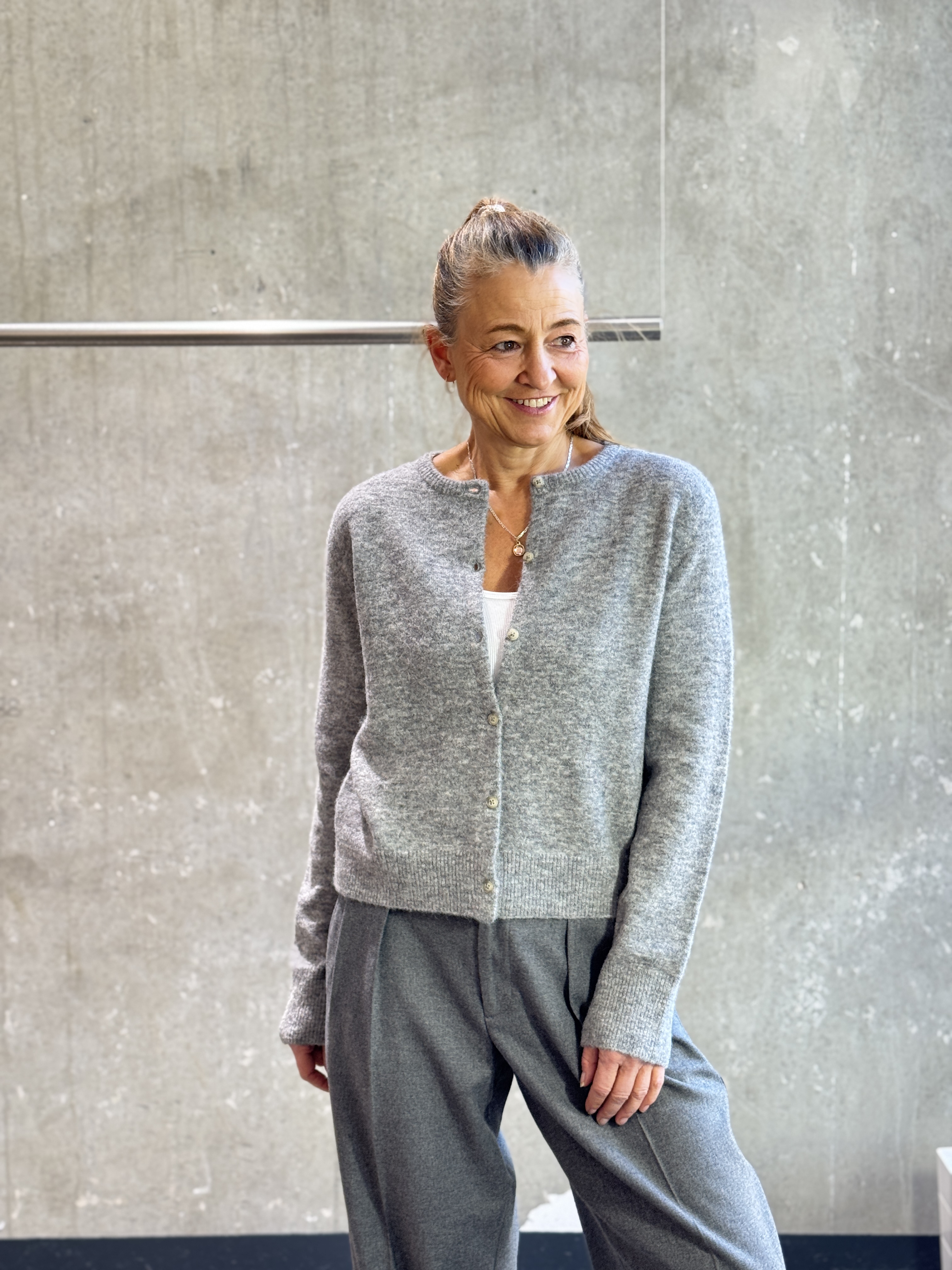 CLOSED Cardigan light grey melange