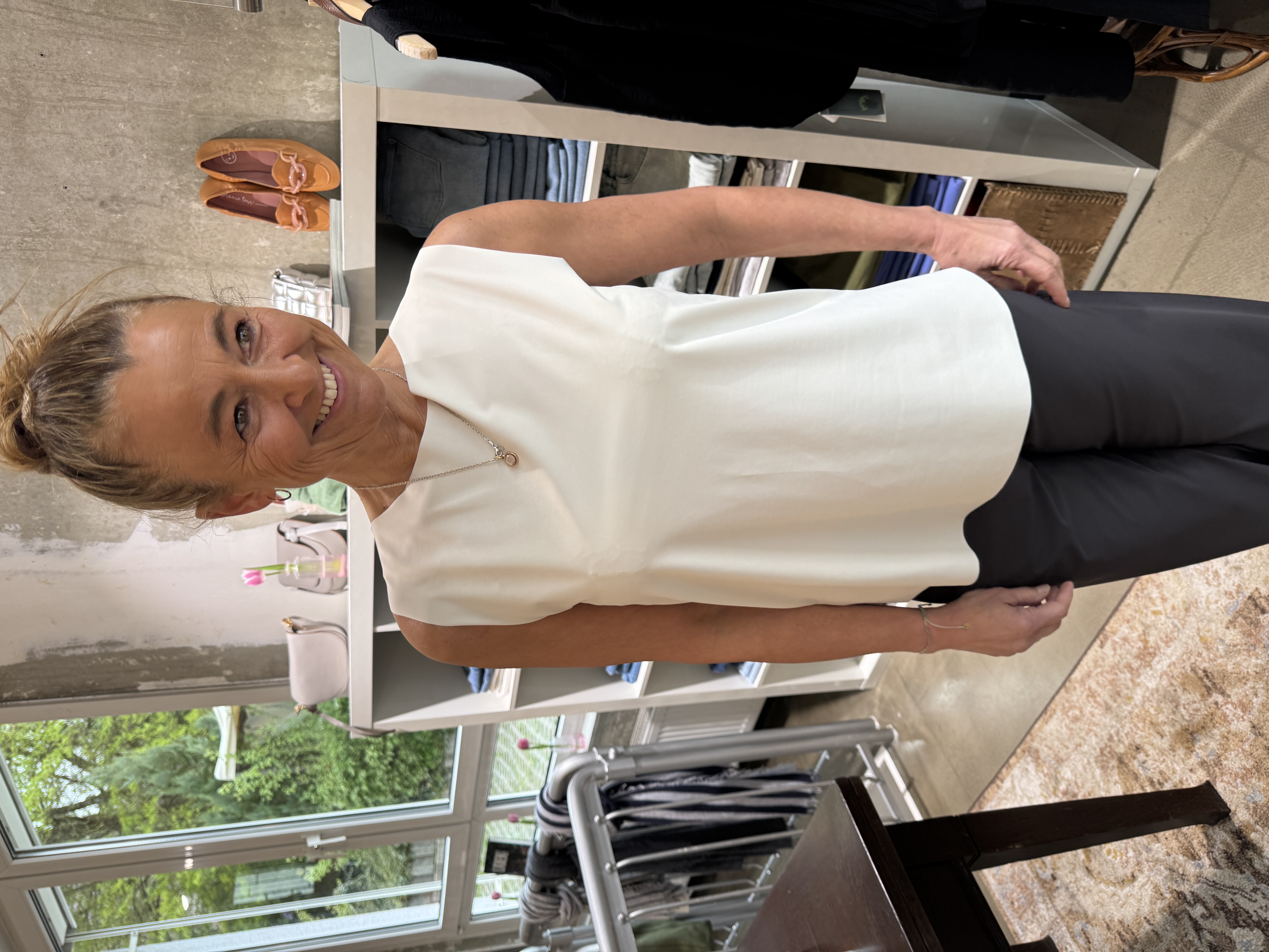 SASSENBACH Top KOLUMBA kreide & aperol & pink