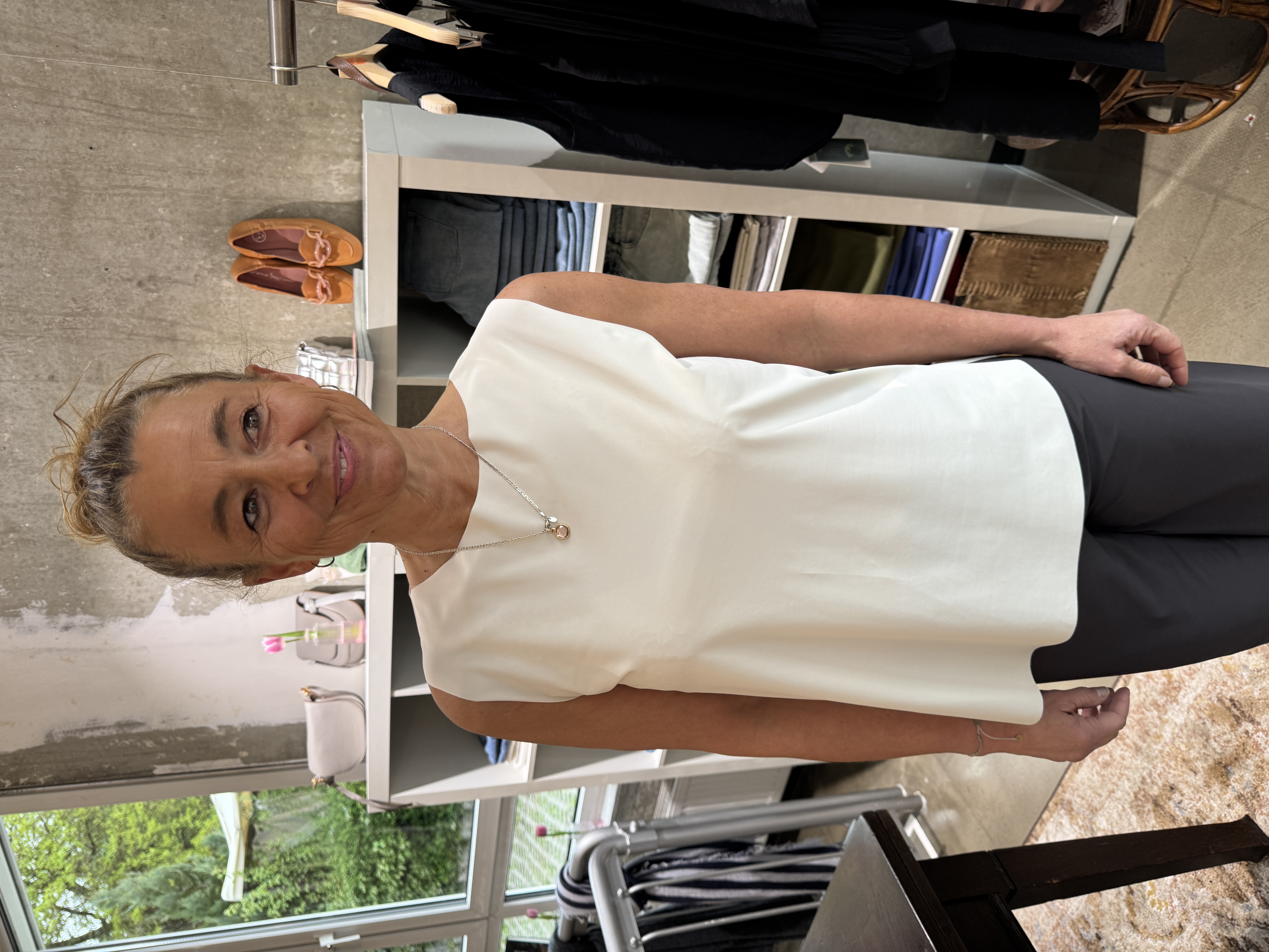 SASSENBACH Top KOLUMBA kreide & aperol & pink