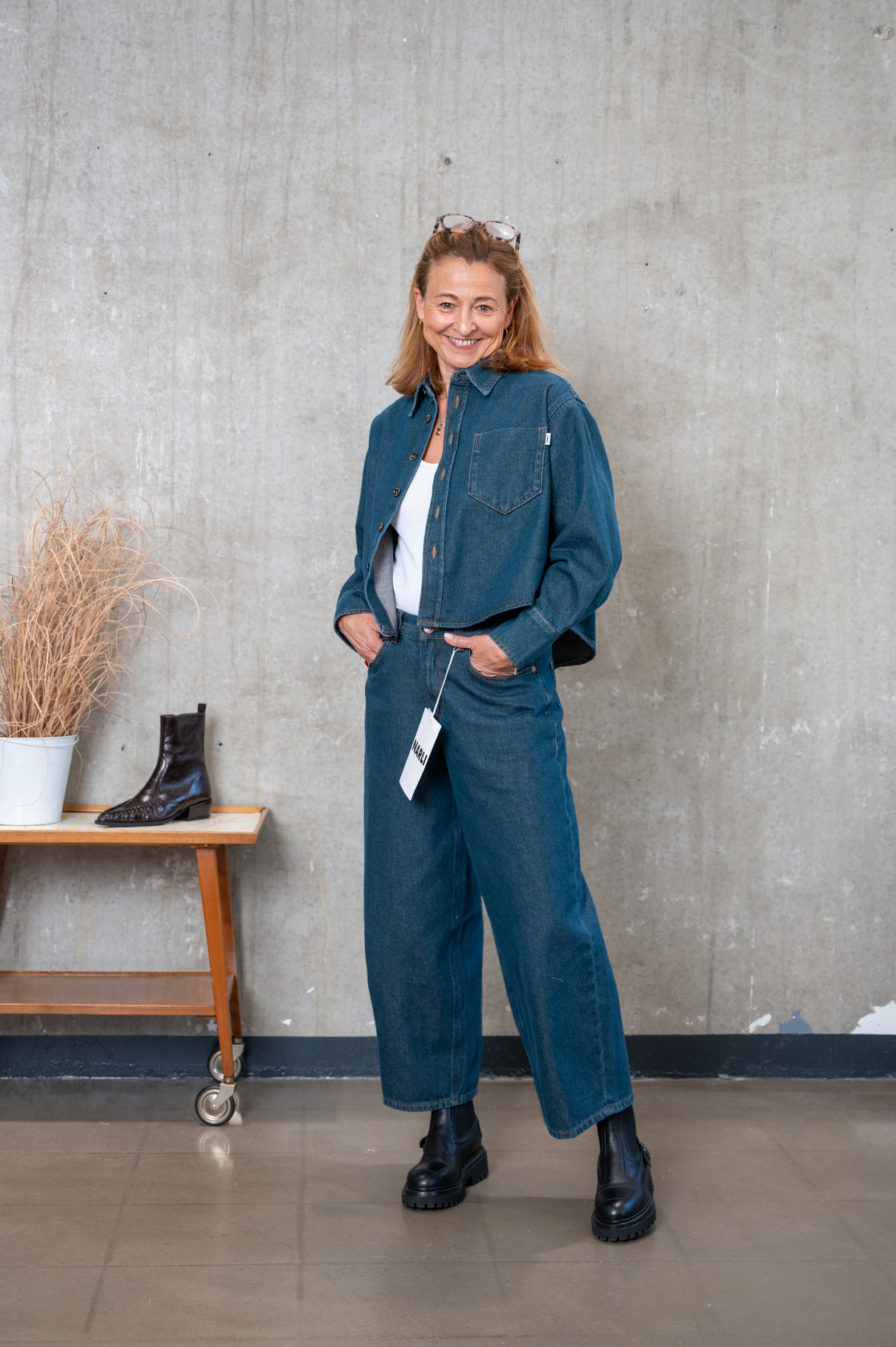 NARLI Hemd worker green-blue