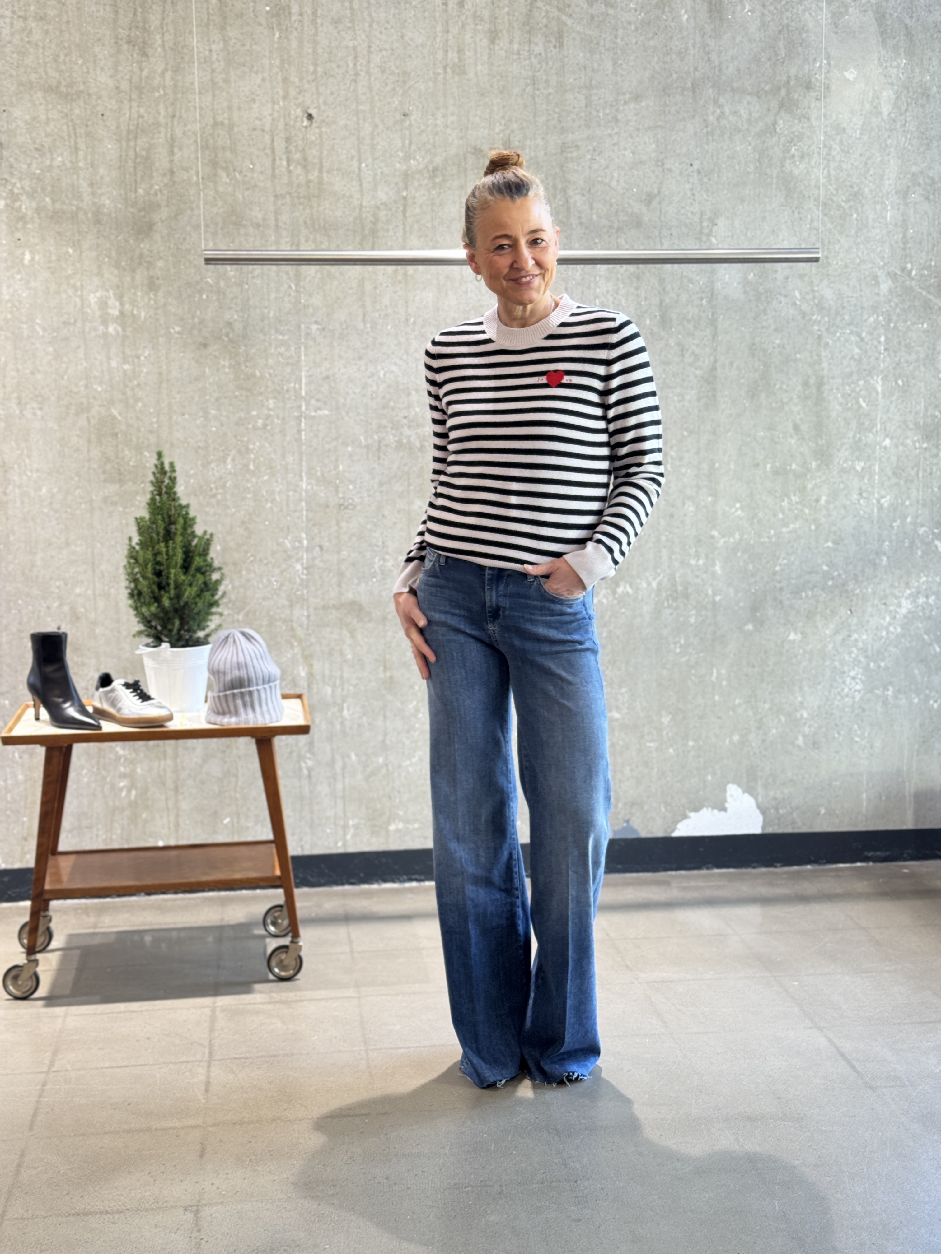 LOVE FUTURE Pullover Ringel