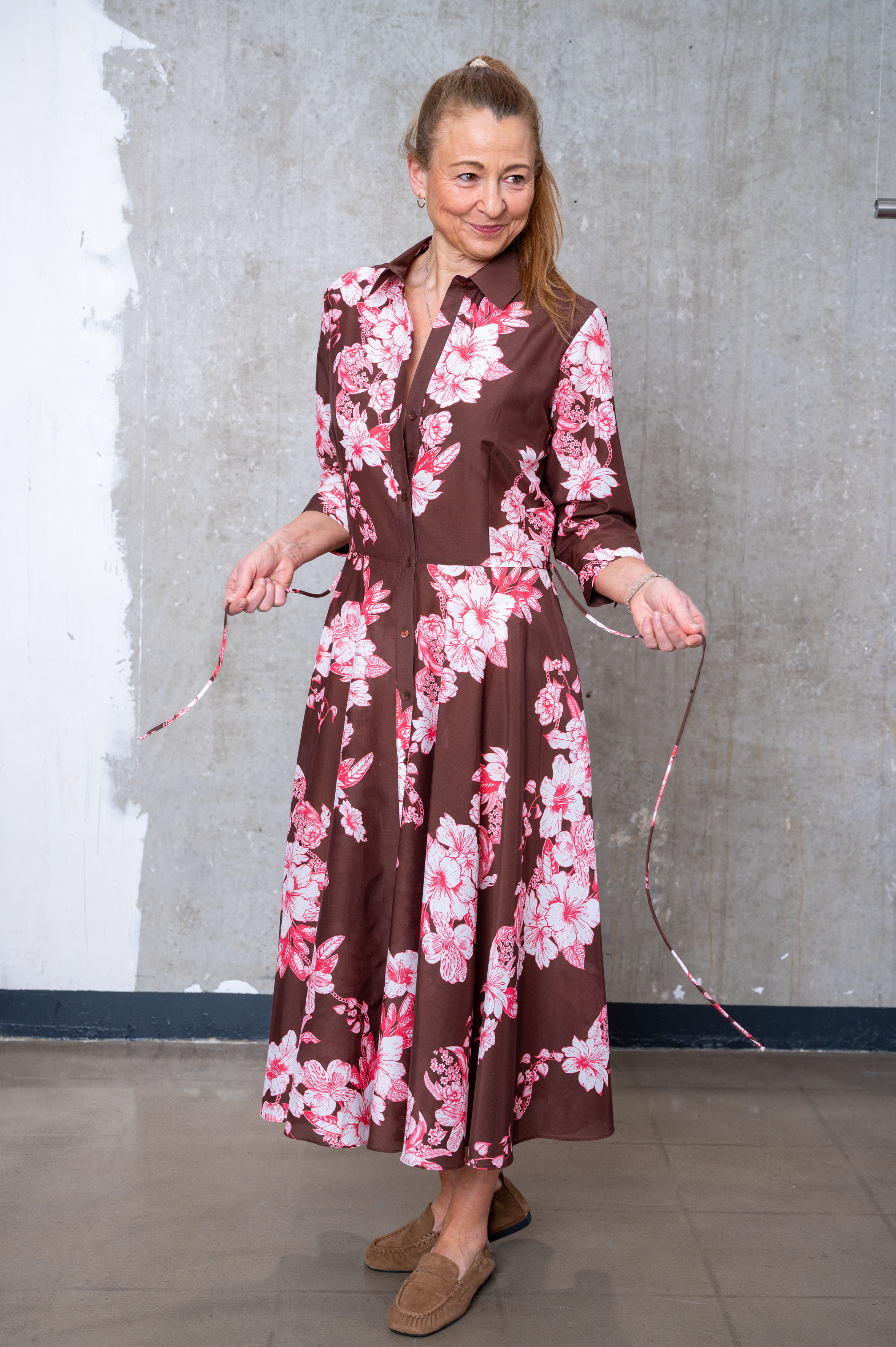 FLOER Kleid ISA braun