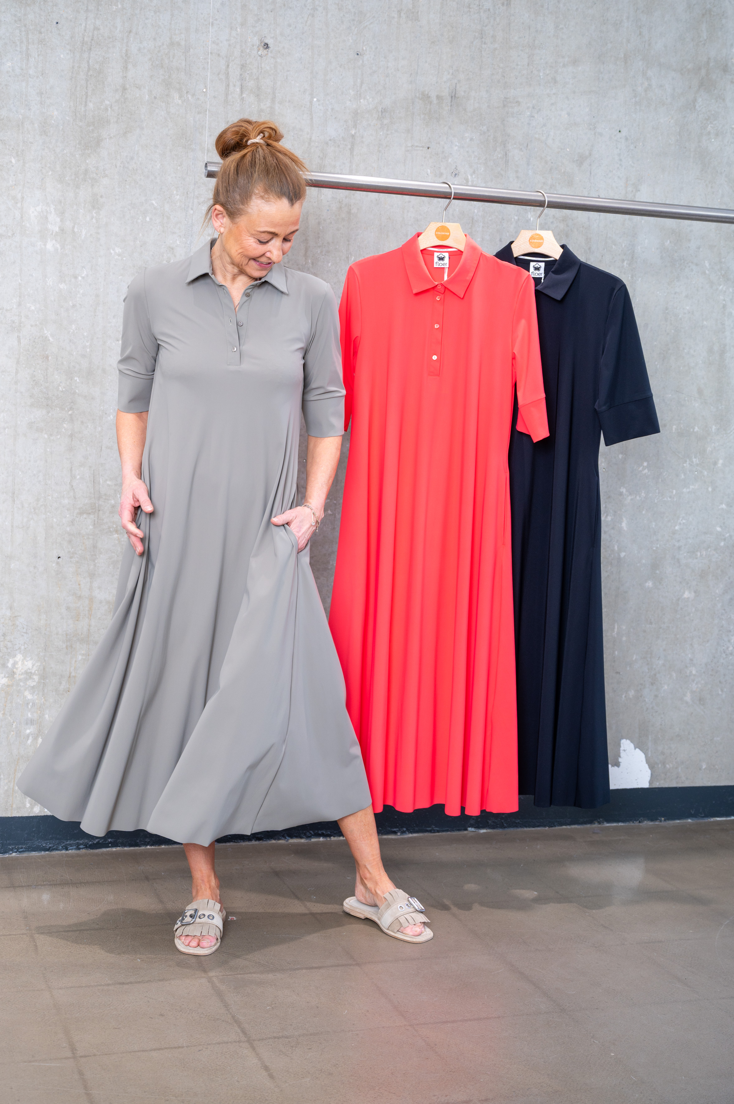 Floer Polo-Dress in 3 Farben