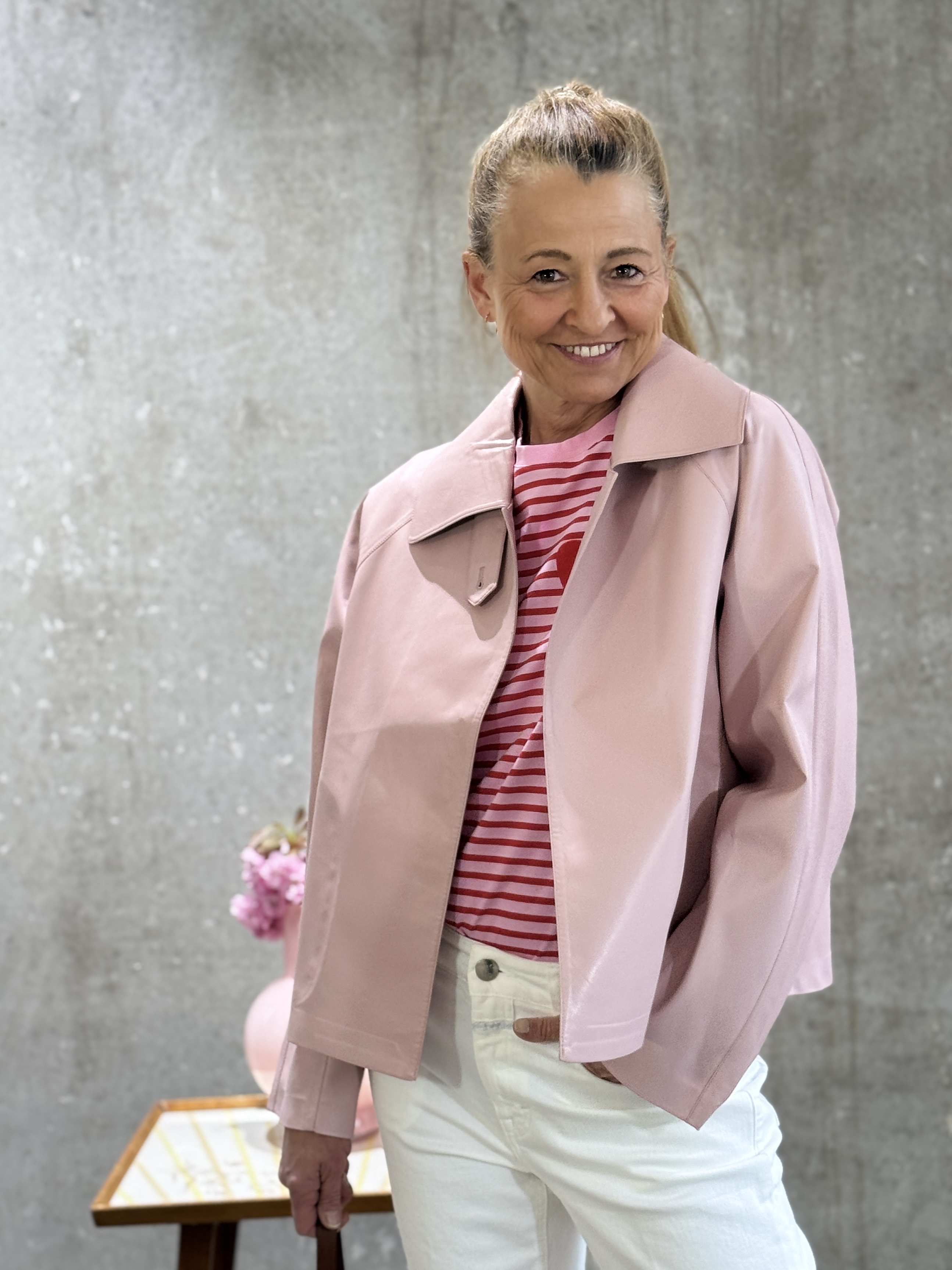 PRIDE TO BE Vegane Lederjacke rosé