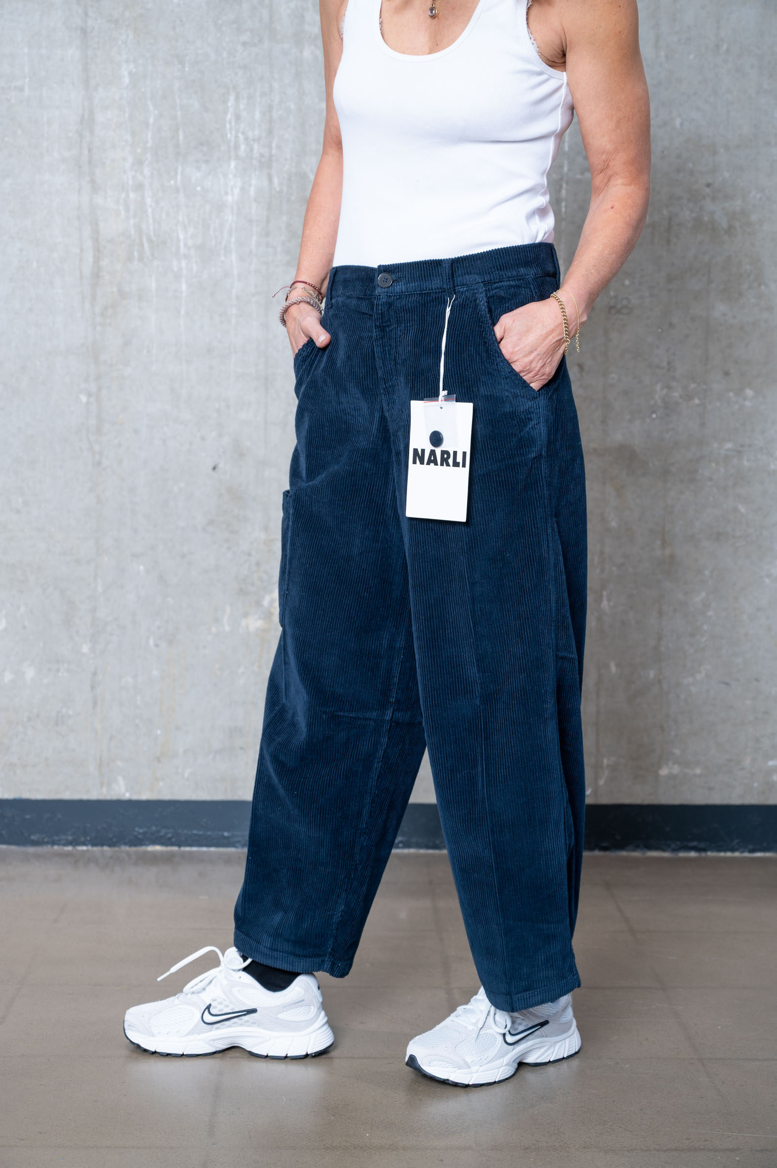 NARLI CARGO-Cord-Hose night & khaki 38-800 