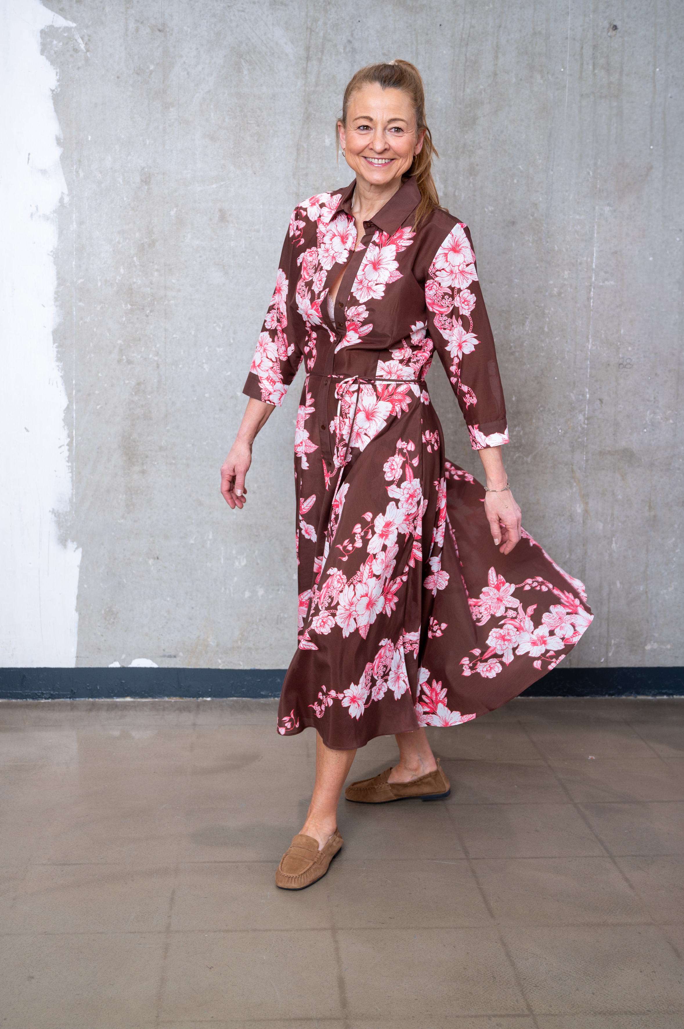 FLOER Kleid ISA braun