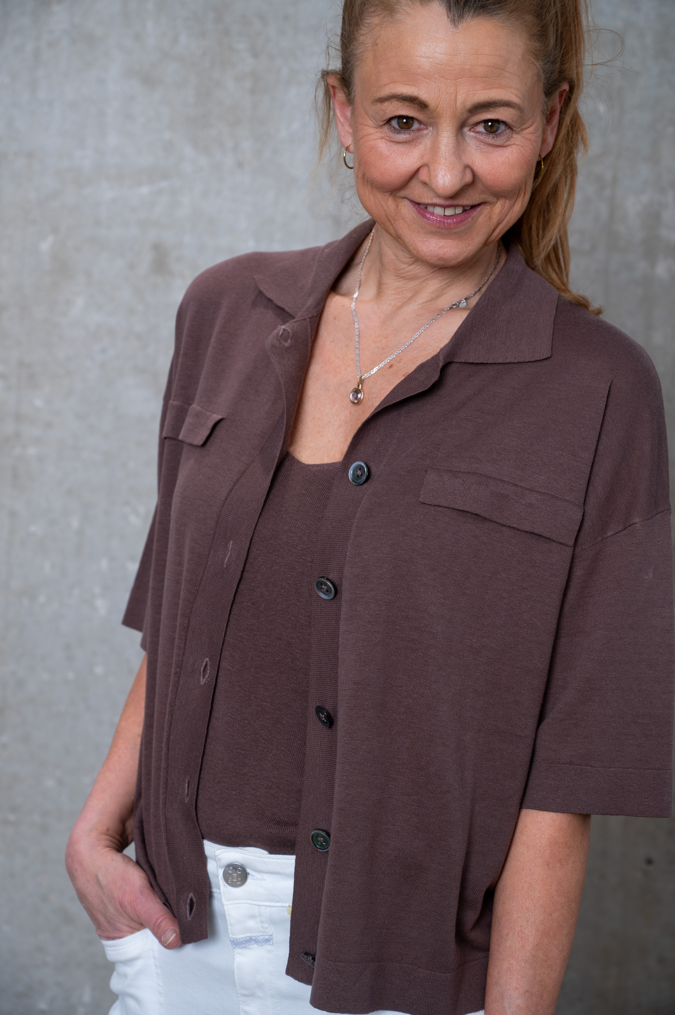 HANDMADE Cardigan schoko