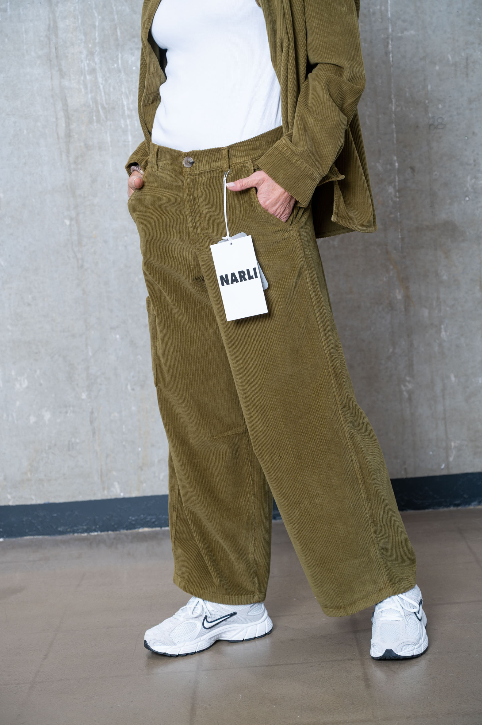 NARLI CARGO-Cord-Hose night & khaki 38-800 