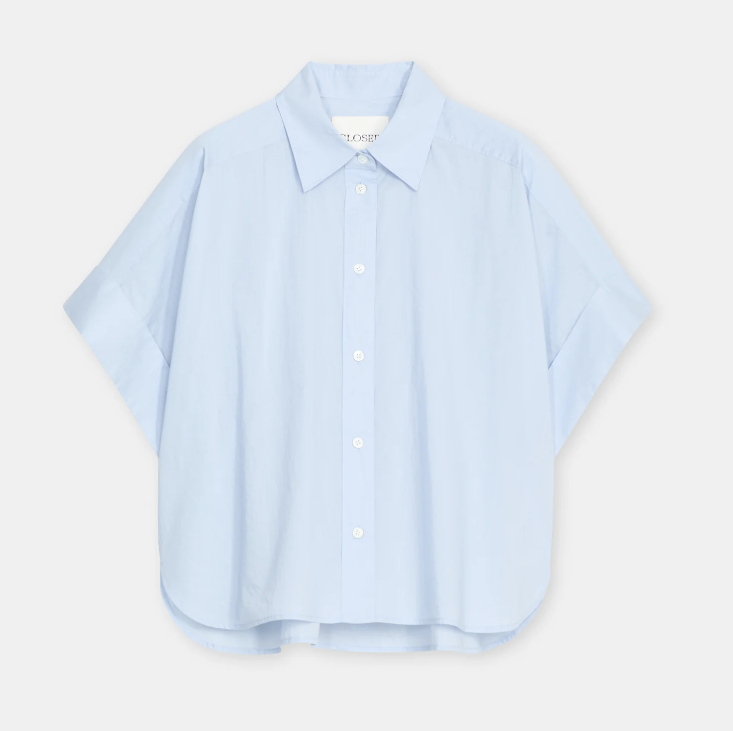 CLOSED TURN-UP-SHIRT dove-blue