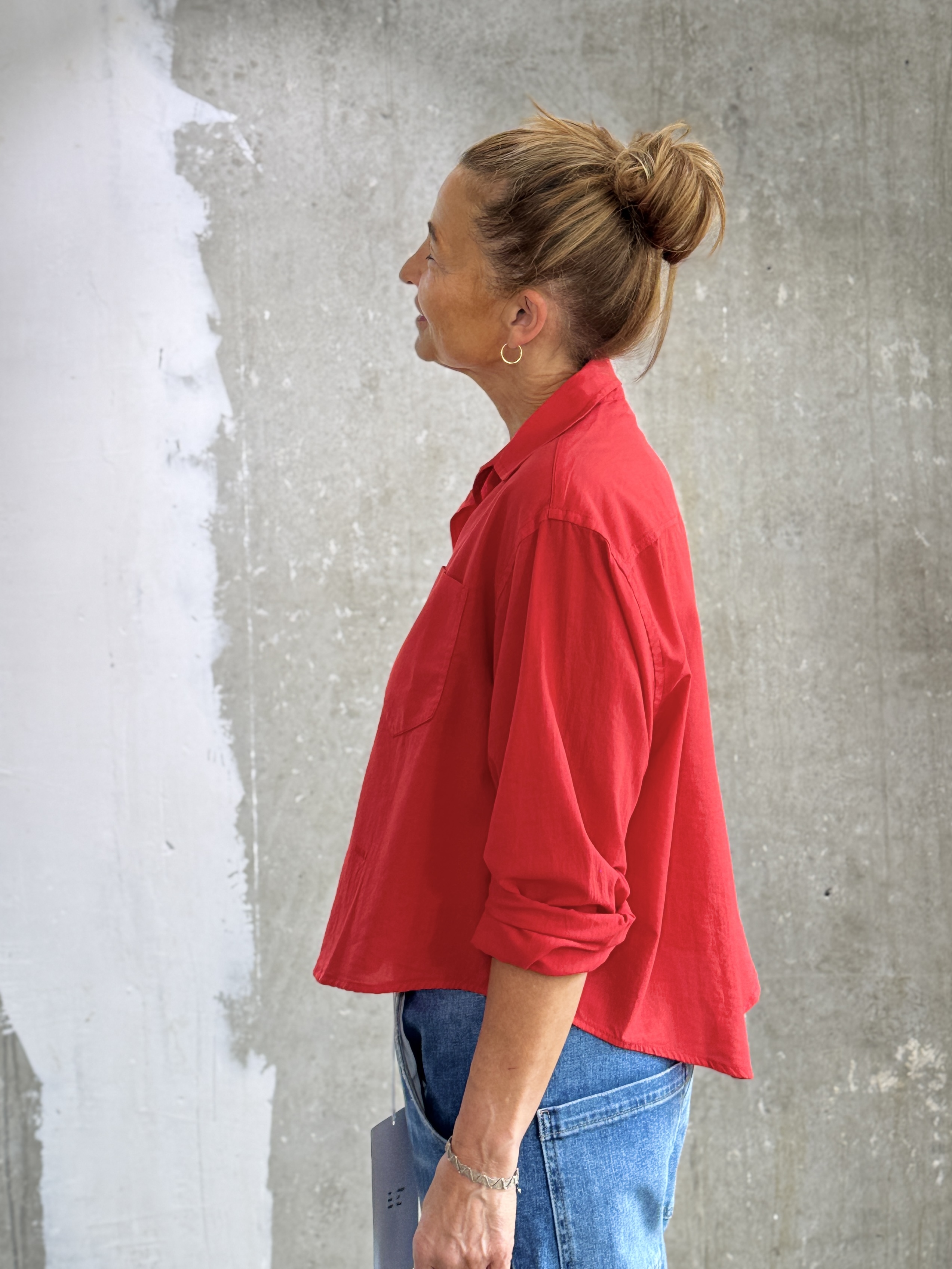 NARLI Bluse  sky & lipstick
