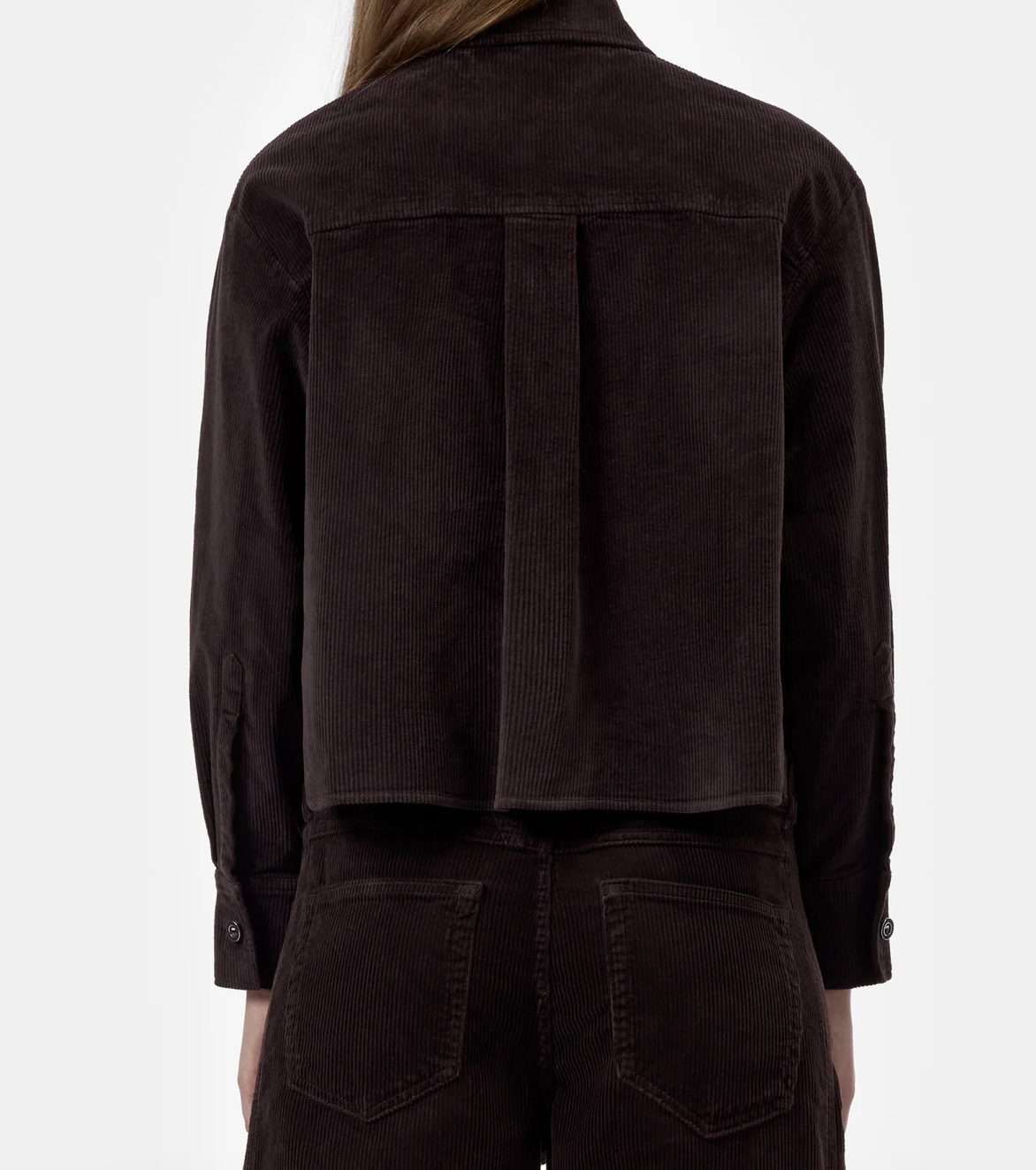 CLOSED Cord-Hemd cinder brown
