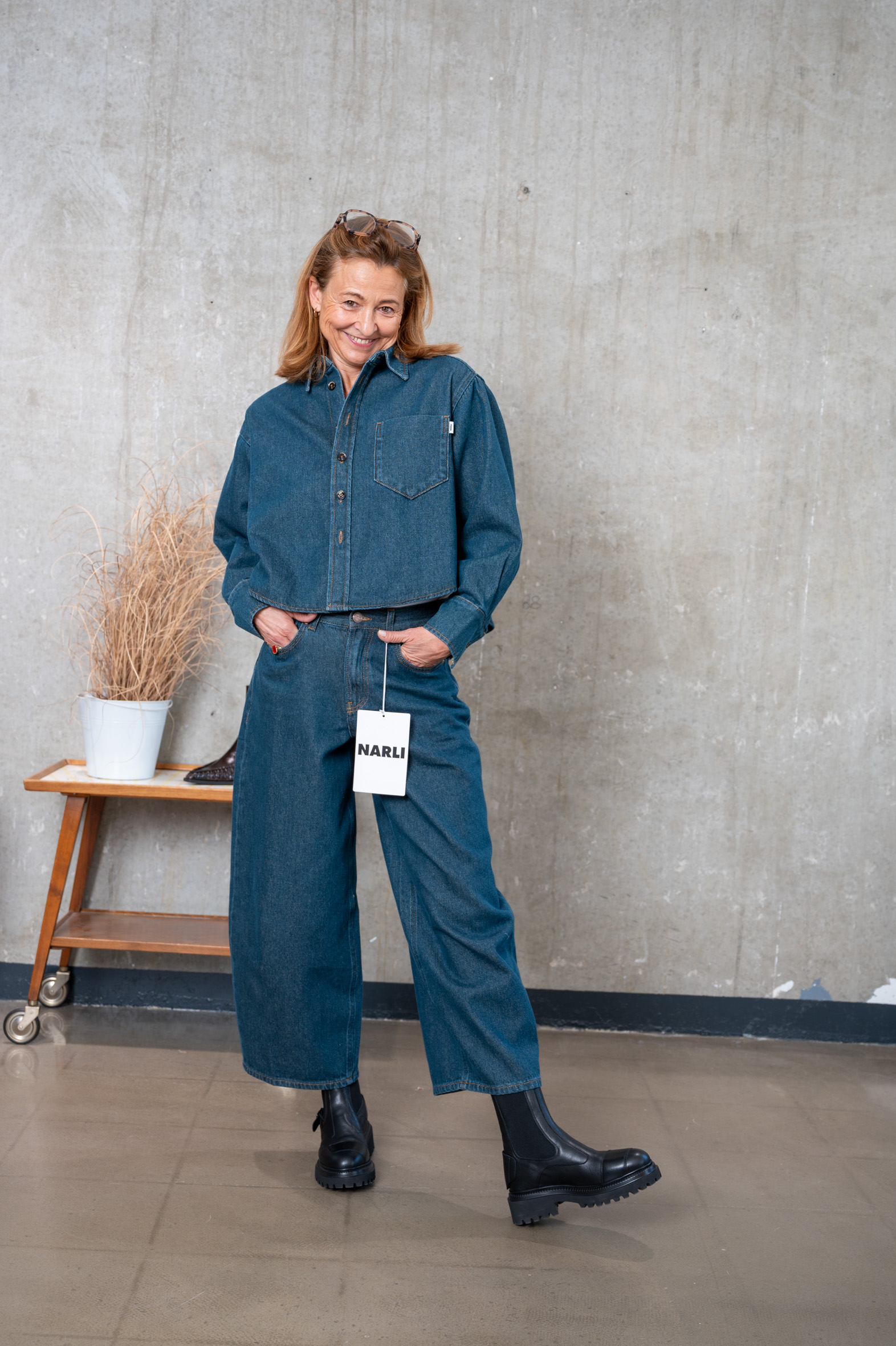 NARLI Hemd worker green-blue