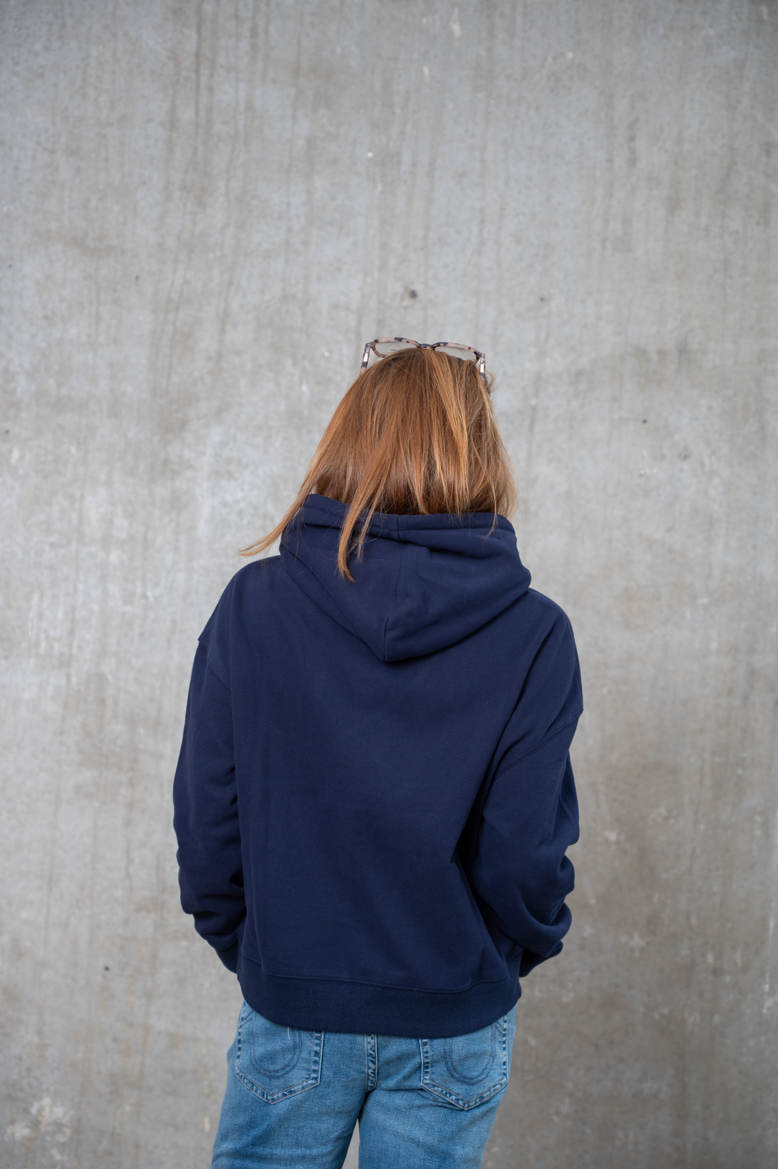 LOVE FUTURE Hoodie blau & grau
