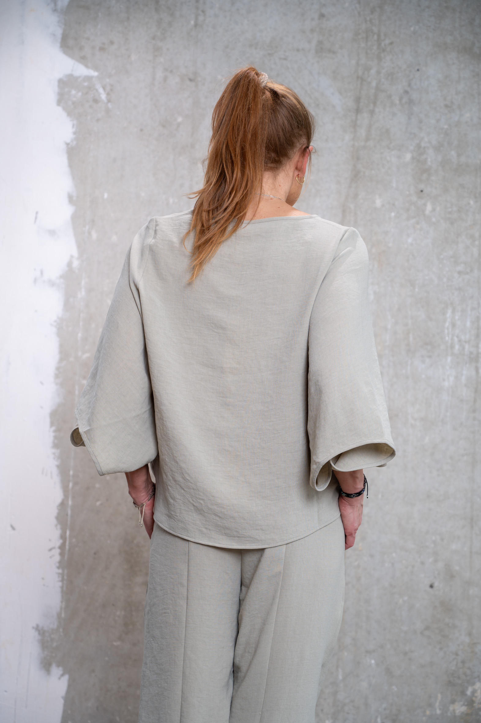 SASSENBACH Kleid ABY white & kreide & schoko 