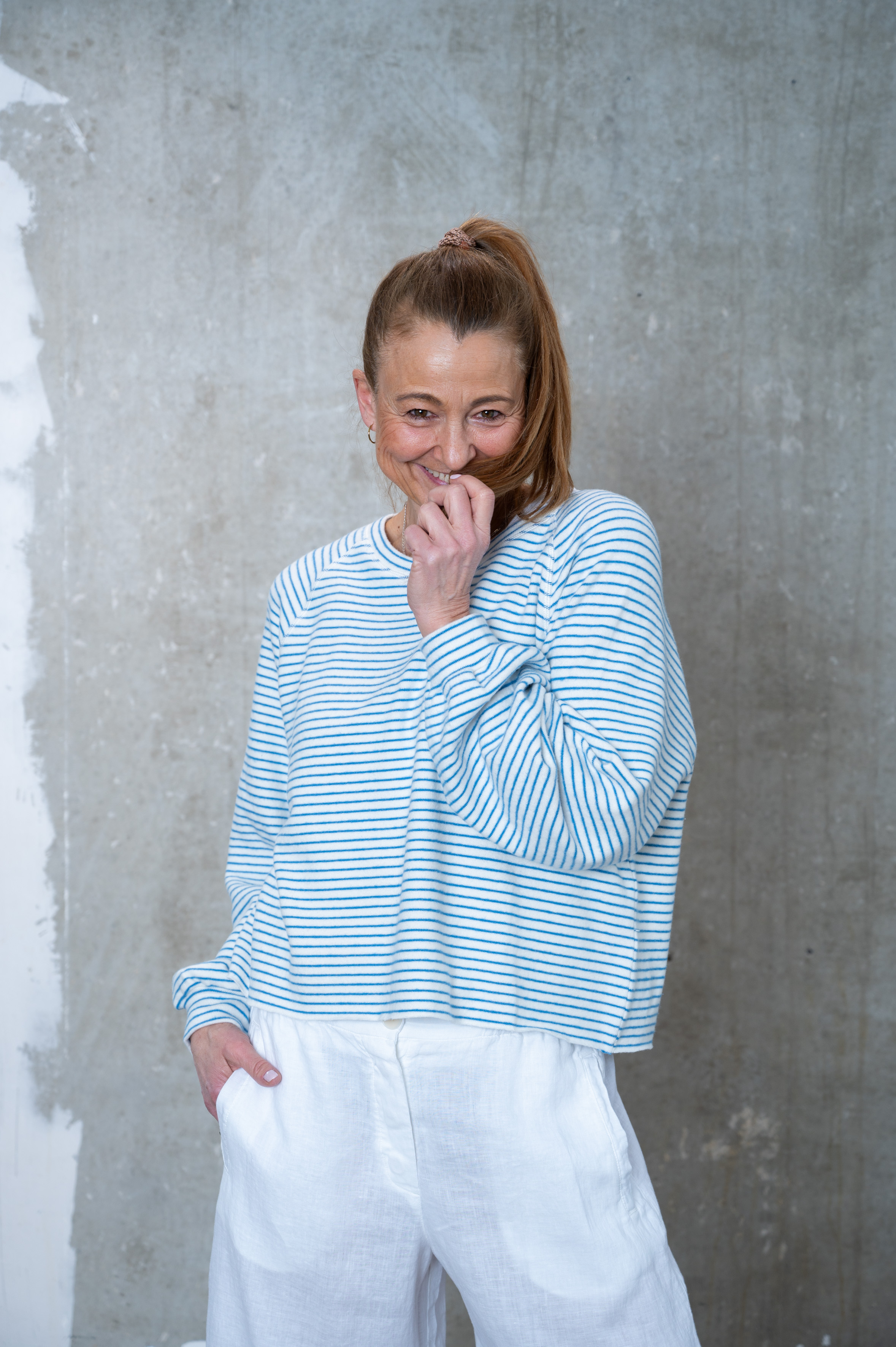 NARLI Sweat blue stripe