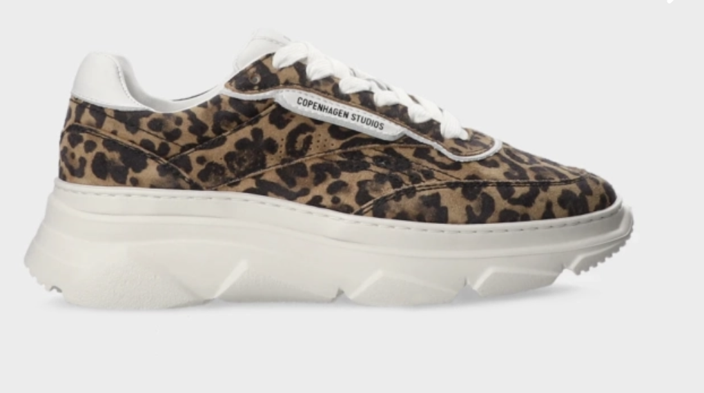 Copenhagen Studios CPH56 leather mix leopard/whote