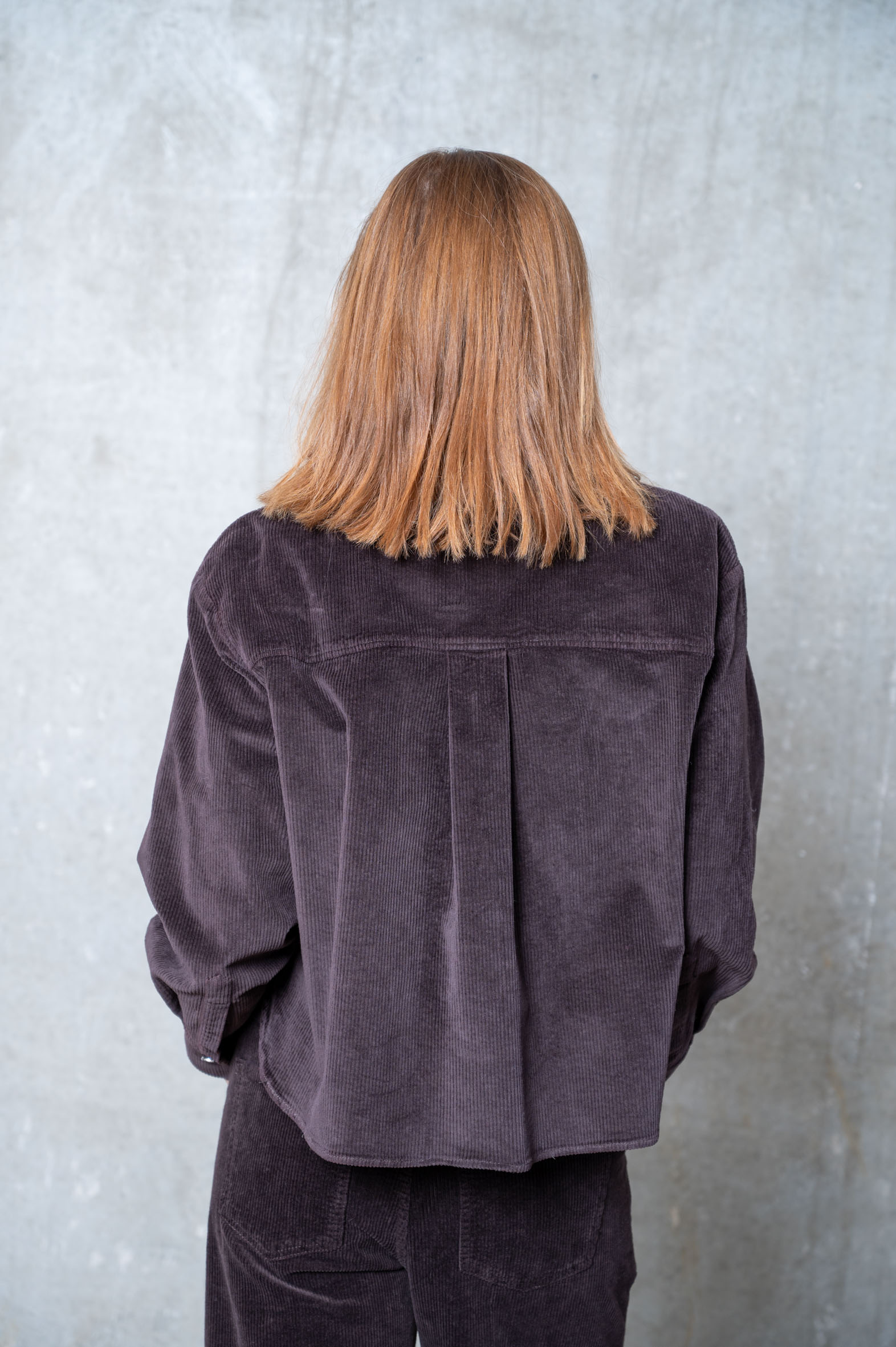 CLOSED Cord-Hemd cinder brown