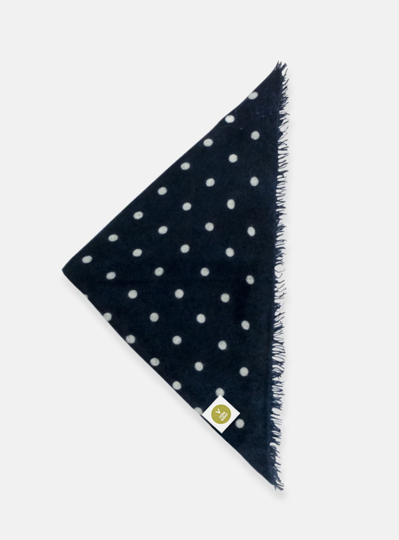 VON GOAT Bandana POLKA DOTS mood indigo/sea foam