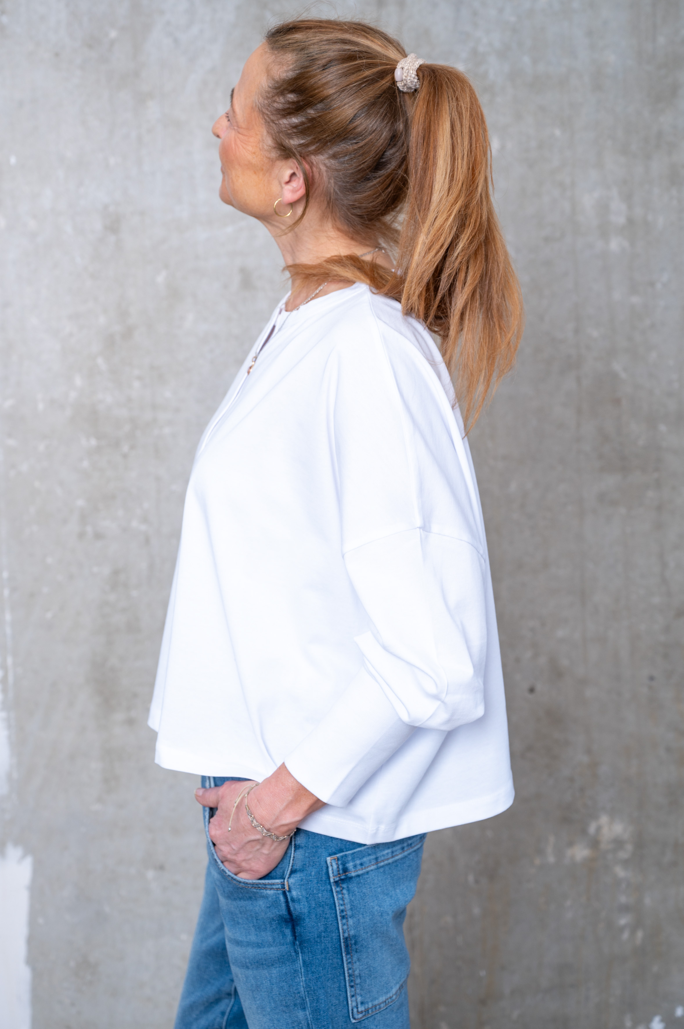 NARLI Shirt Big white & navy