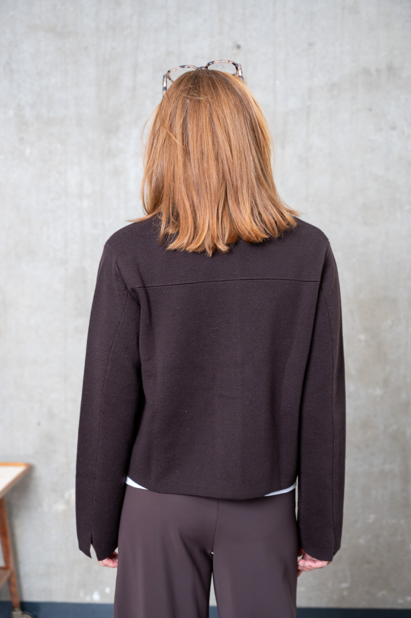 HANDMADE Cardigan braun (black chocolate)