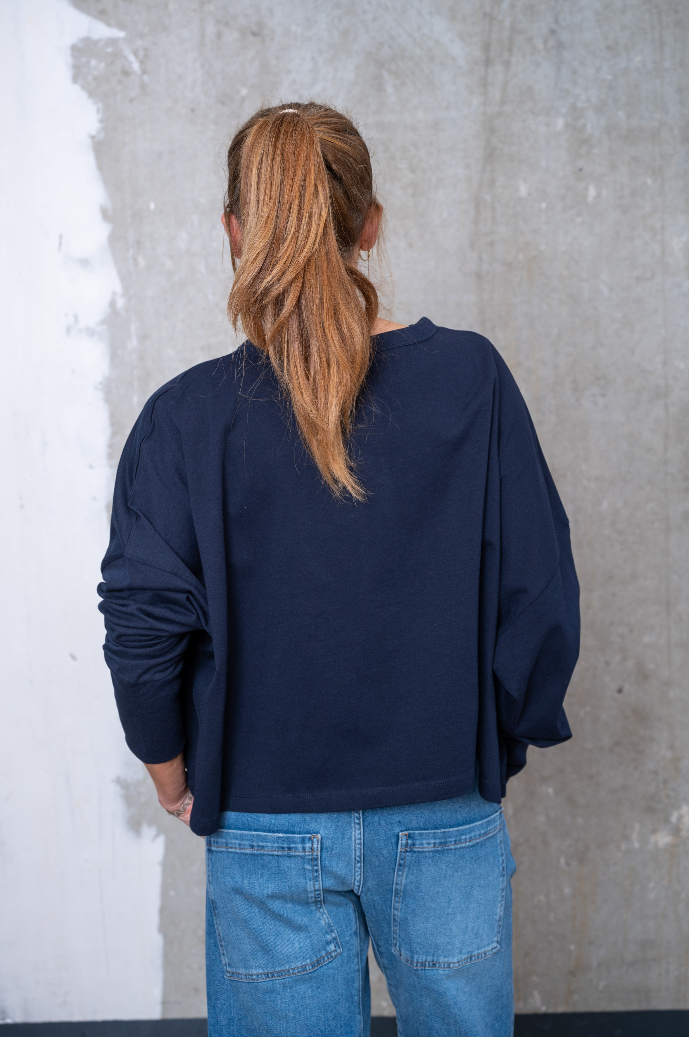 NARLI Shirt Big white & navy