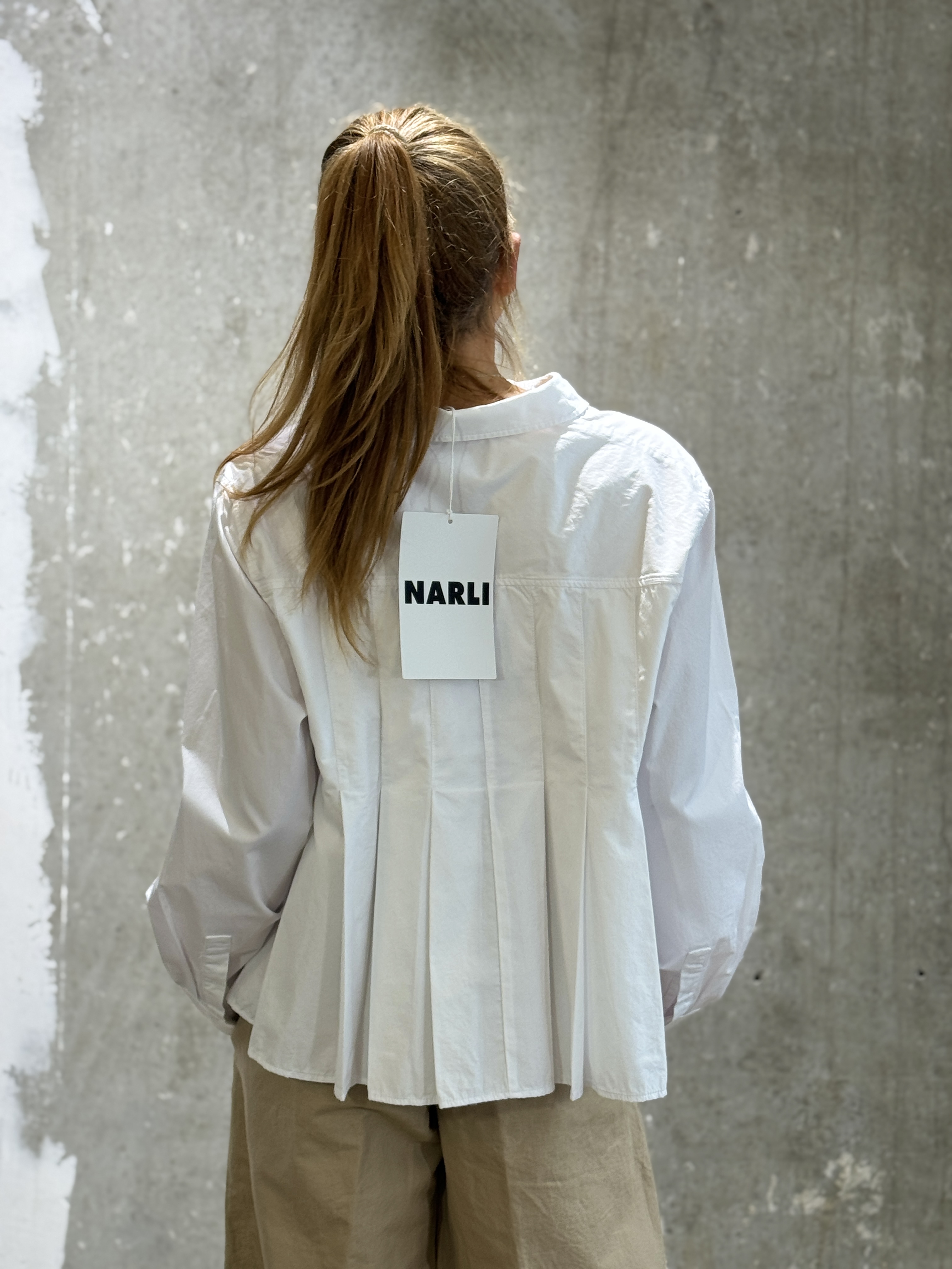 NARLI  Plisee-Bluse in 2 Farben