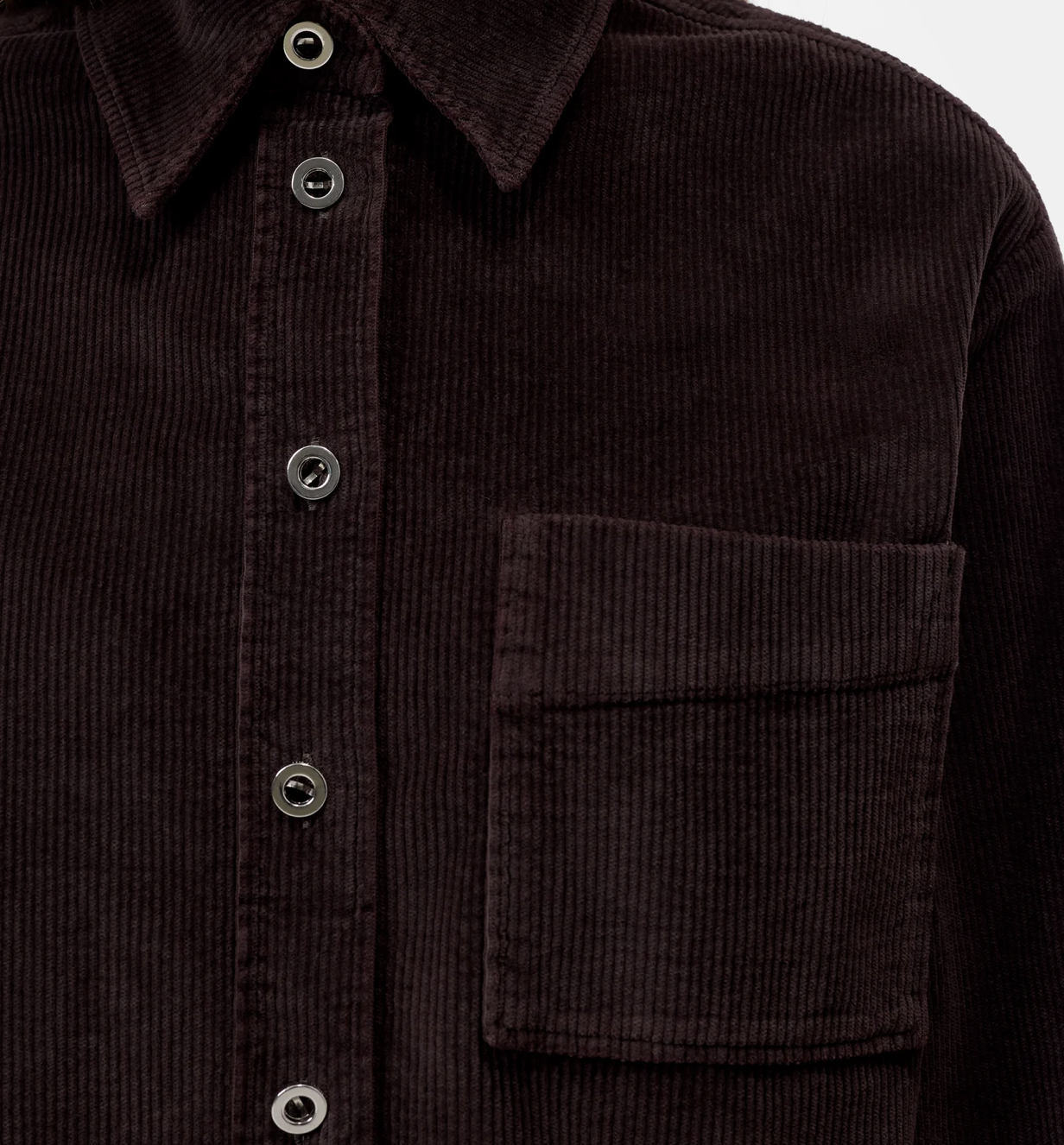 CLOSED Cord-Hemd cinder brown
