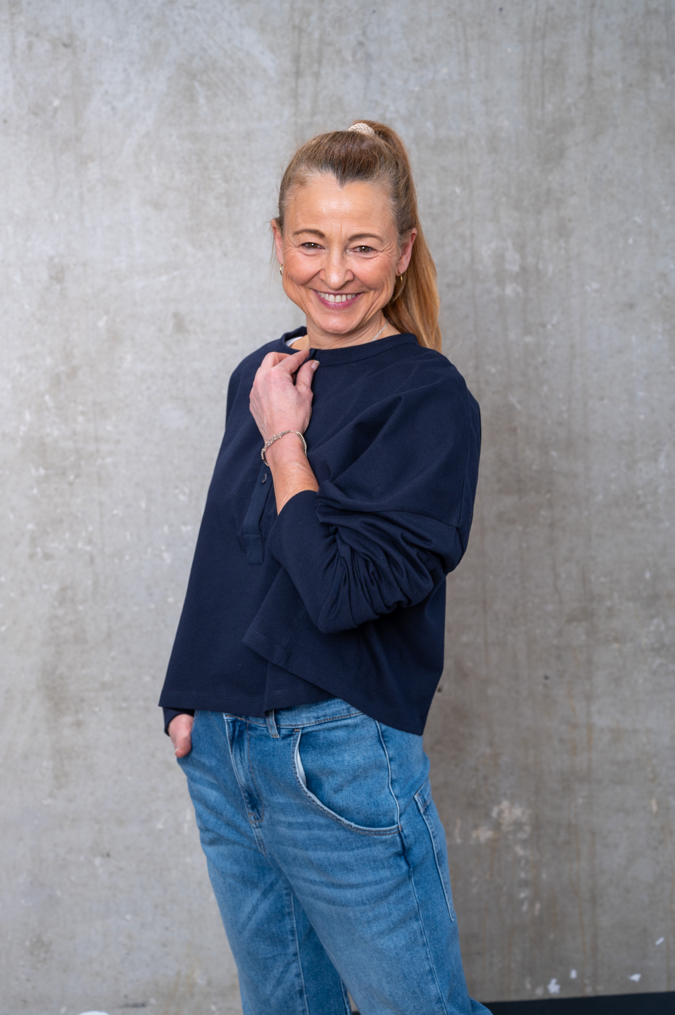 NARLI Shirt Big white & navy